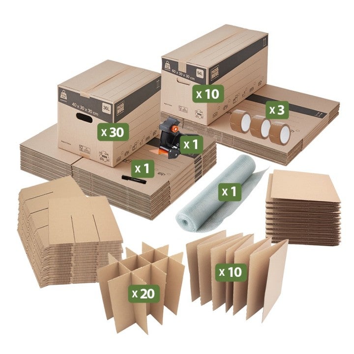 Pack and Move - Kit déménagement écologique 1 adhésif kraft fragile