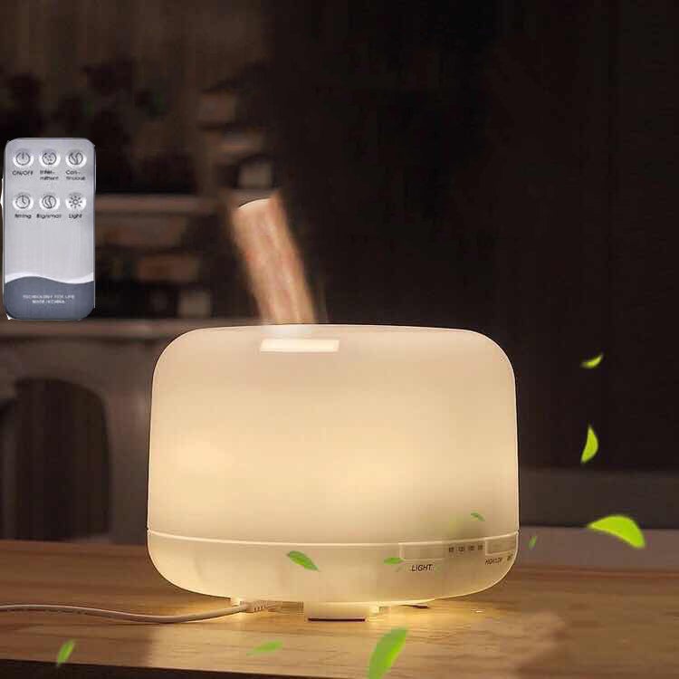 Dyfuzor olejków eterycznych z pilotem, nawilżacz do aromaterapii, nawilżacz, timer 60/120/180/minut, ciepłe światło