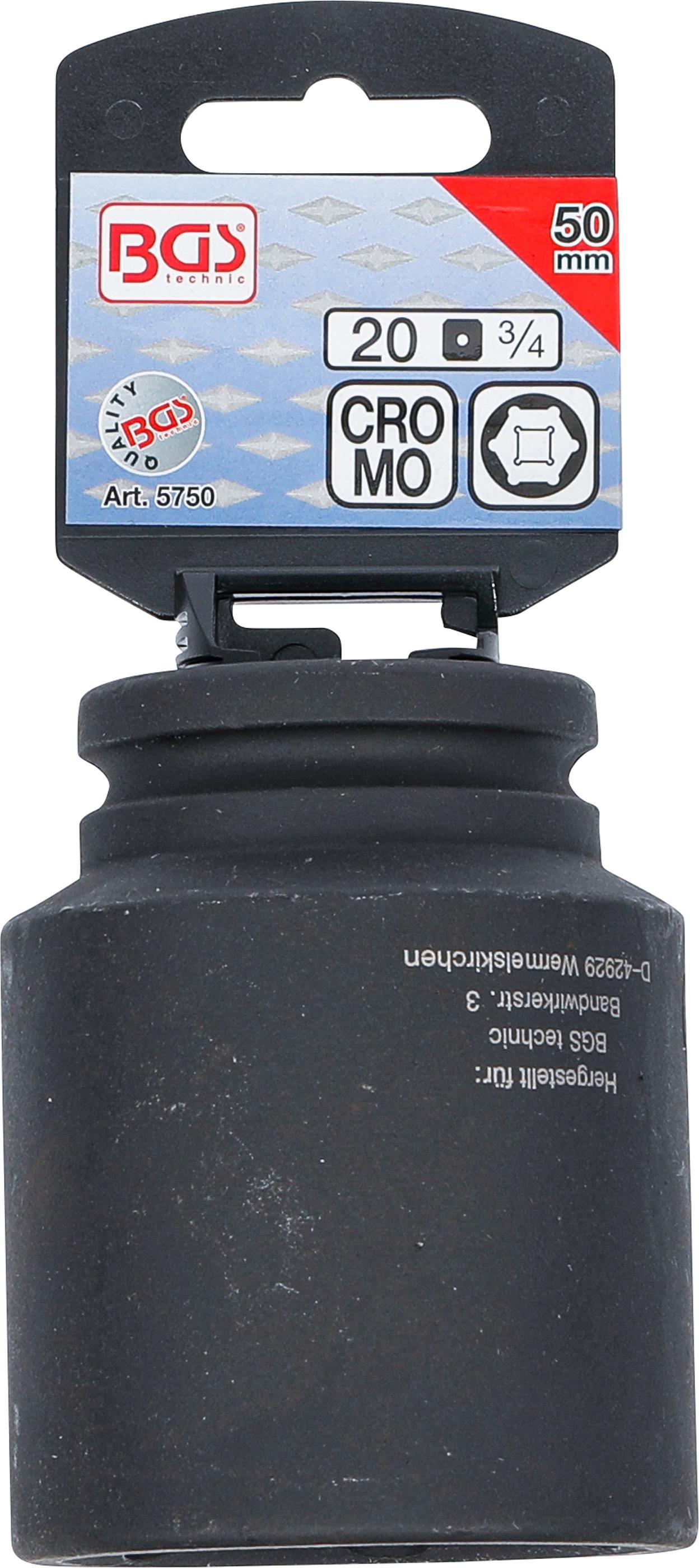 Douille à choc, six pans, longue | 20 mm (3/4