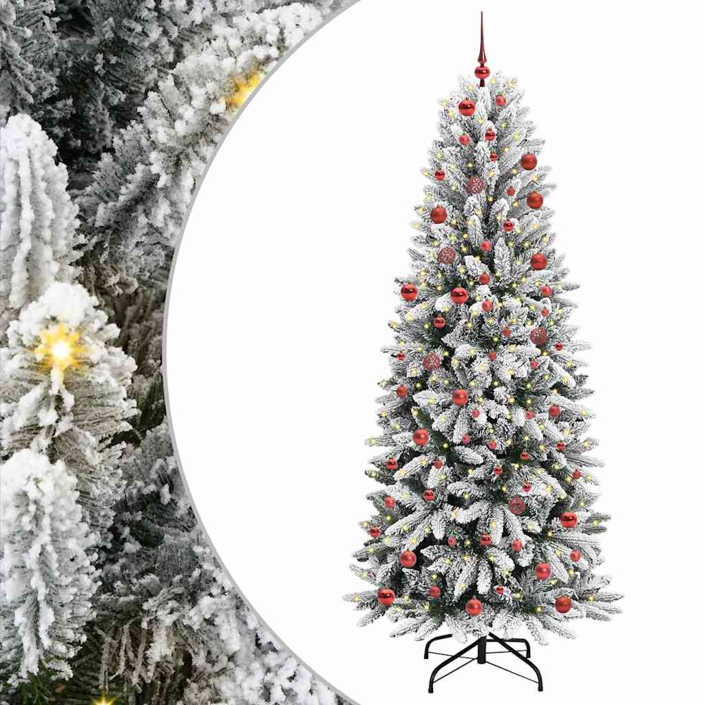 Sztuczna choinka Biały 78 x 78 x 210 cm PVC, Plastik, Stal i PE
