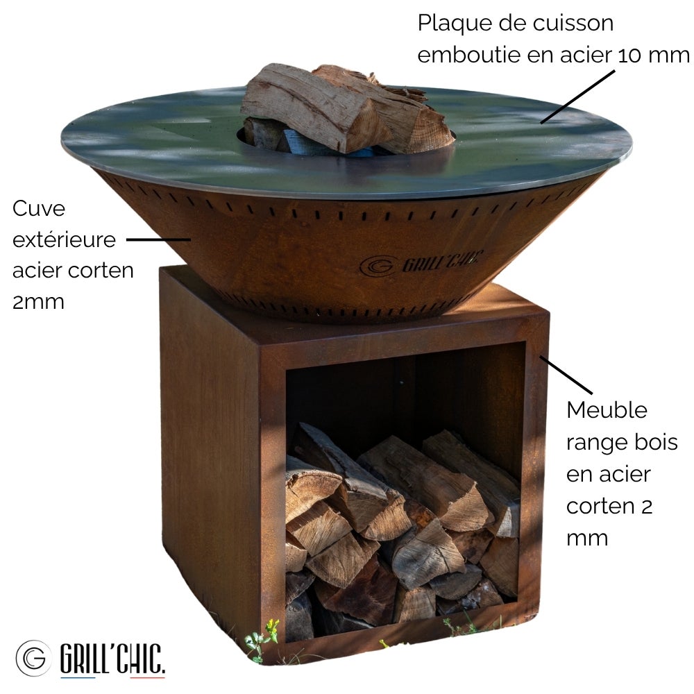 Brasero Classique Corten 103 Double Cuve - 3