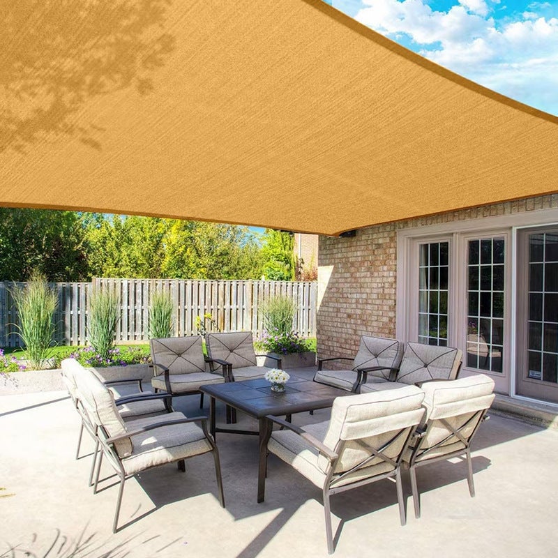 Voile d'ombrage, filet d'ombrage extérieur, tissu d'ombrage, auvent anti-UV à 95% pour piscine, patio, jardin, arrière-cour, 3 m x 5 m - 2