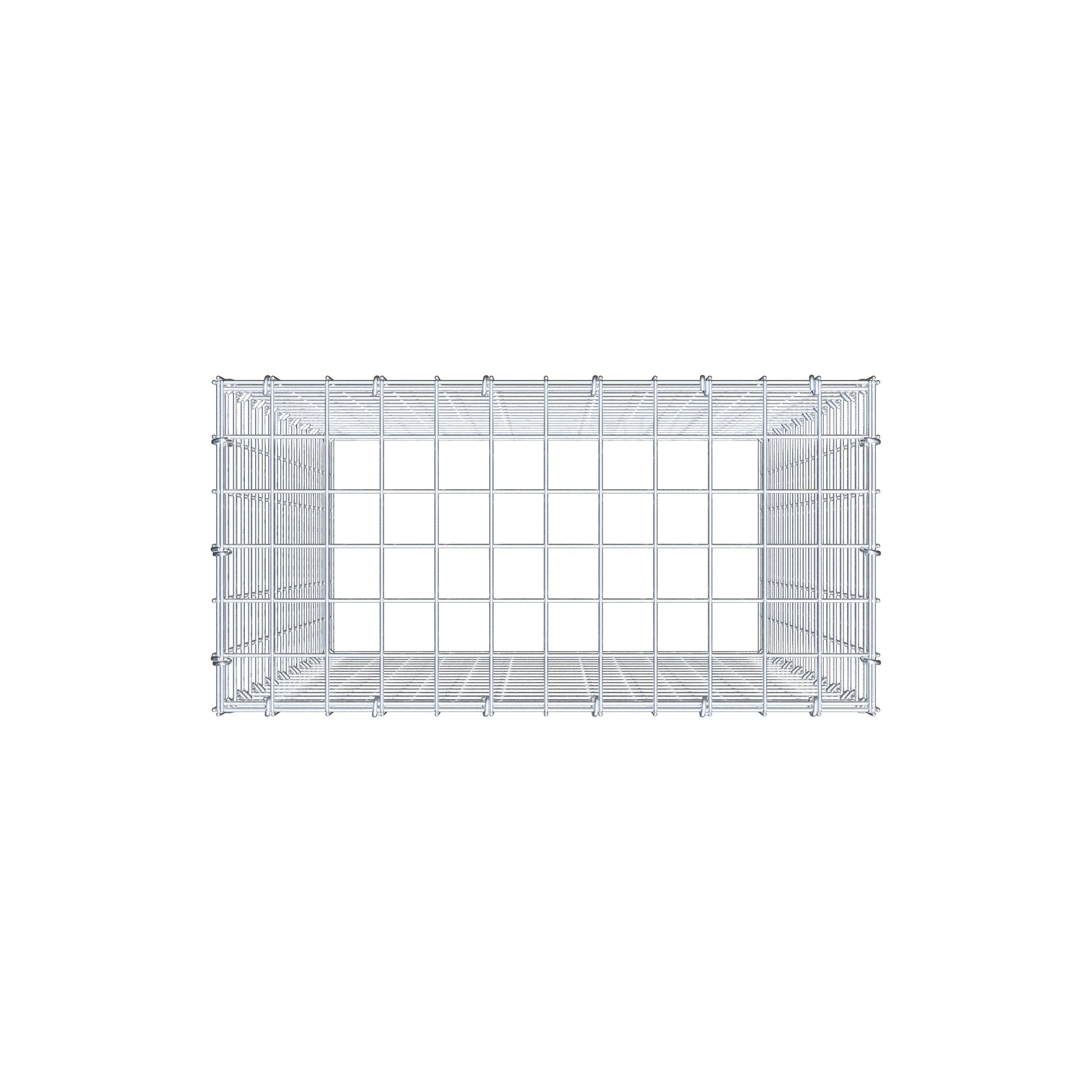 Gavión para apilar en acero galvanizado 100x60x30cm (LxAxP), malla 5 x 5cm, Anillo en C, sin rejilla inferior - 5