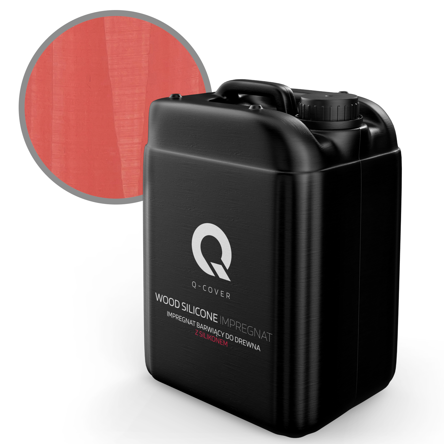 Impregnat Barwiący do Drewna z Silikonem 2w1 Q-Cover Pąsowy H6029 10L