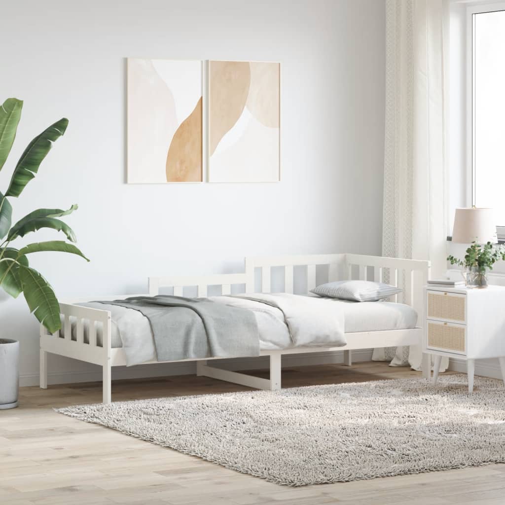 Maison exclusive - sofá cama sin colchón madera maciza de pino blanco 90x200 cm