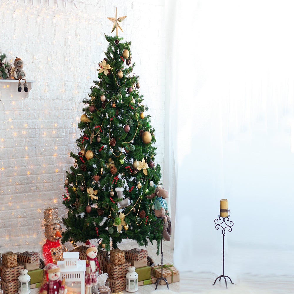 Sapin de Noël avec pommes de pin Vert 225 cm PVC et PE