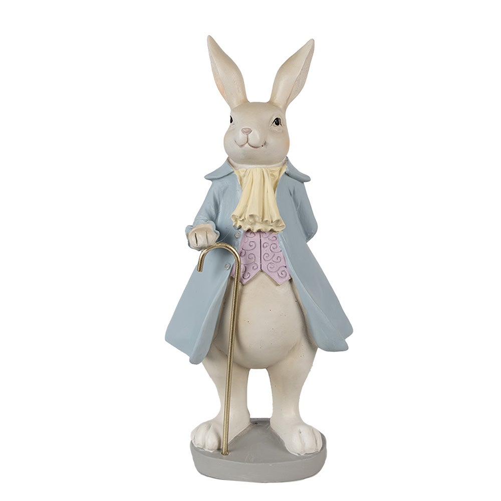 Clayre & Eef Figurine décorative Lapin 17 cm Beige Plastique