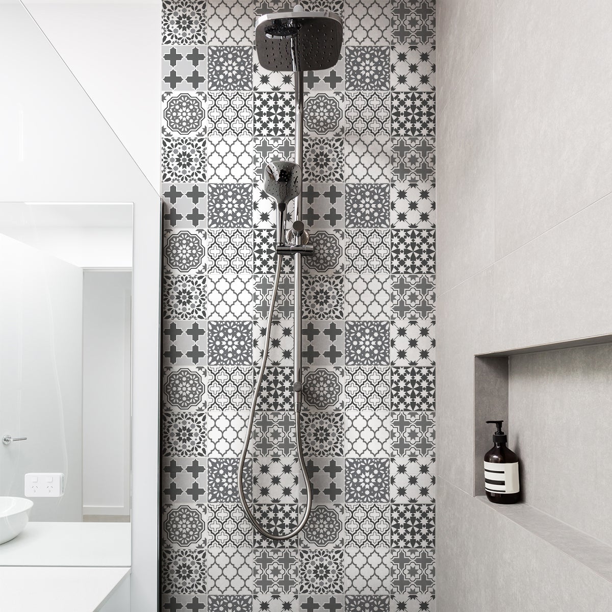 9 adesivi piastrelle di cemento azulejos loreana - Sticker adesivo - adesivi murali - 9stickers10x10cm - 5