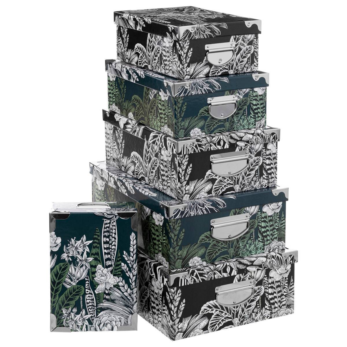 5Five Simply Smart 5Five, 6 Scatole Angolari In Metallo Multicolore Blackflora , Leroy Merlin