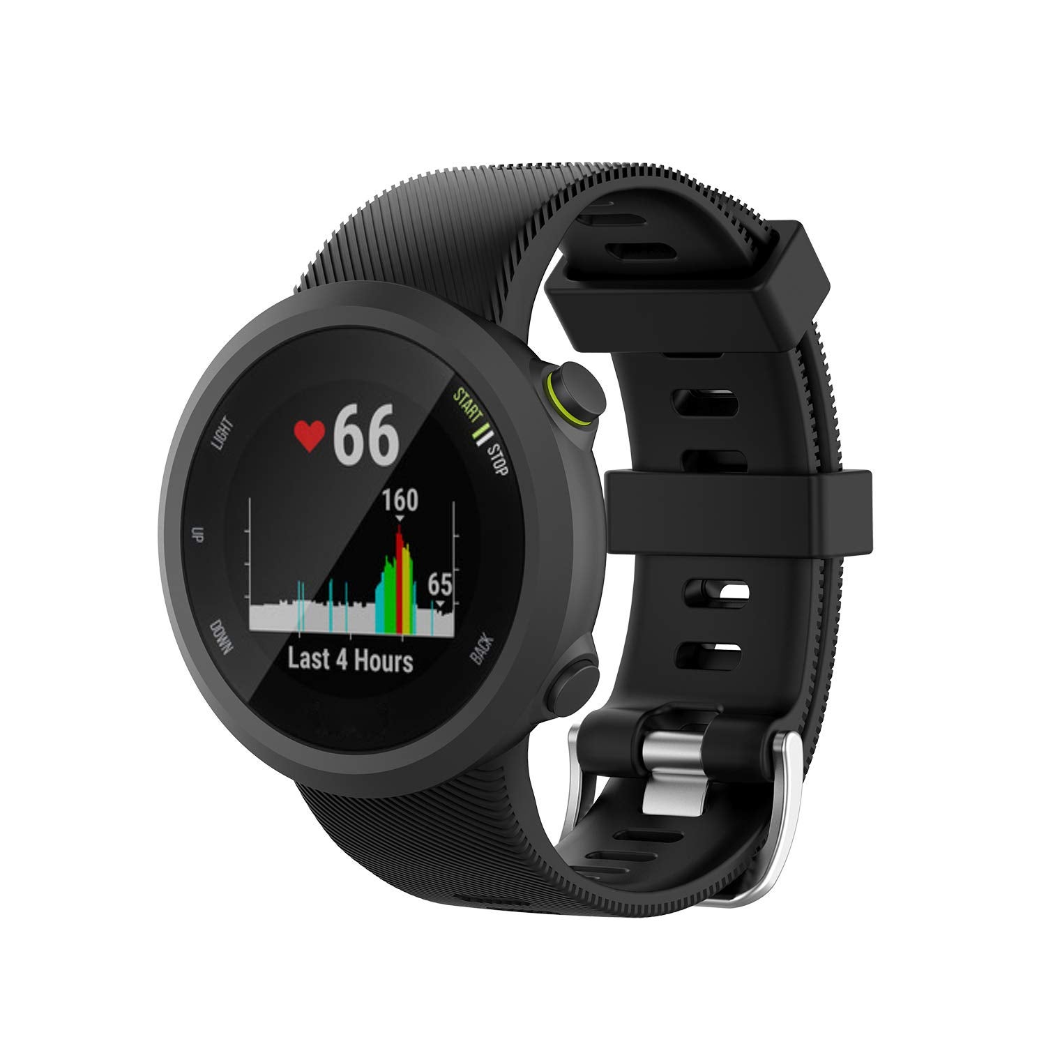 Bracelet de Montre Rechange Siliconet pour Garmin Forerunner 45 45S Noir Leroy Merlin