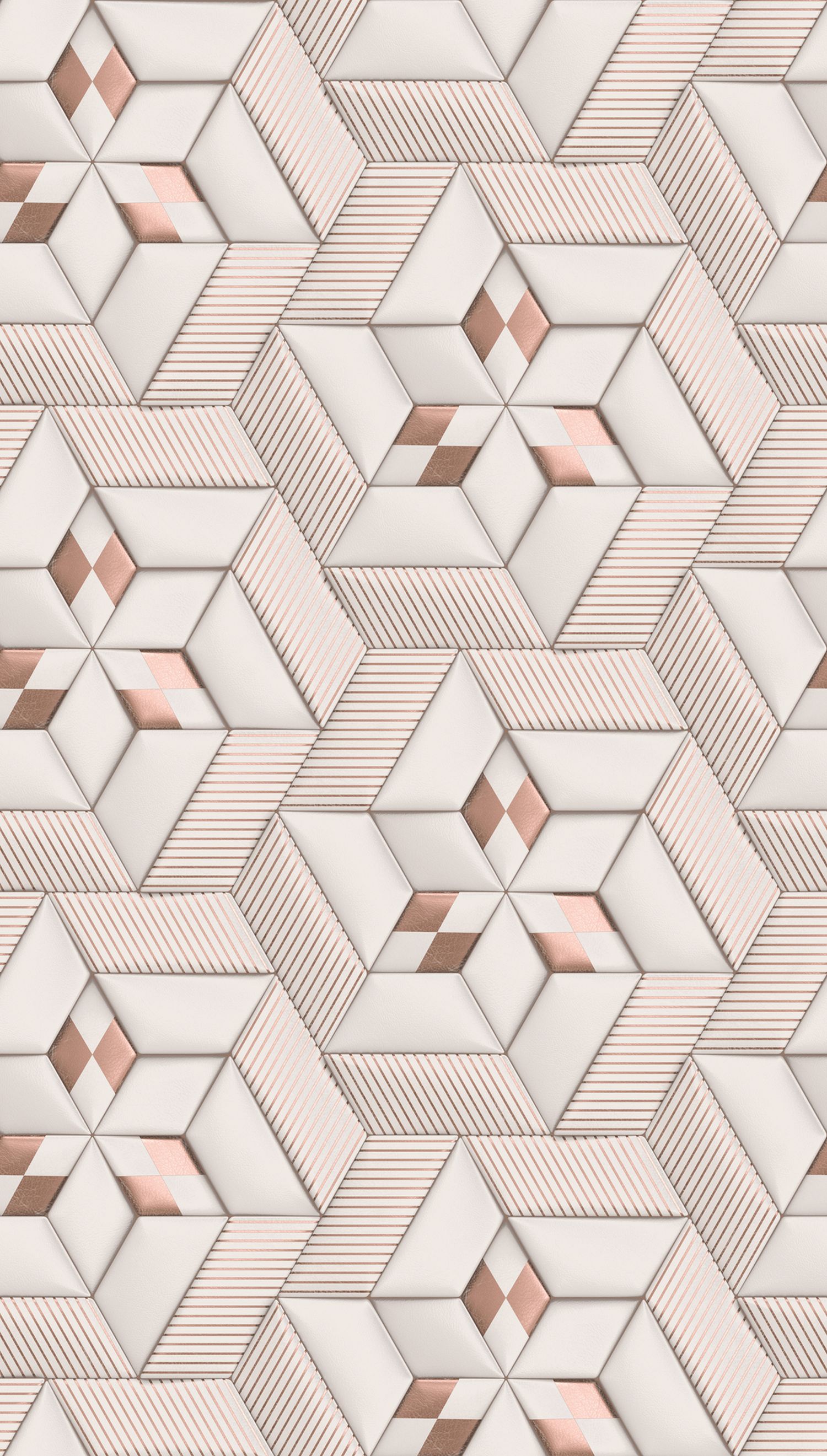 Fototapeta Motyw 3D białym,kremowymIbrązu - 159 x 280 cm - LIVINGWALLS