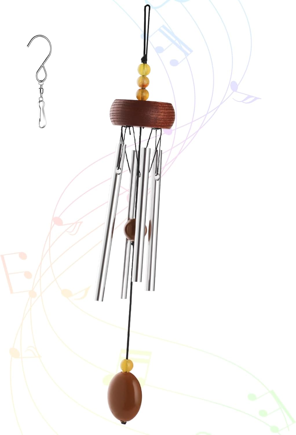 Miniaturowy dzwonek wietrzny cm Metalowy dzwonek wietrzny wysokiej jakości z aluminiowymi rurkami do dekoracji wnętrz i na zewnątrz Czerwony