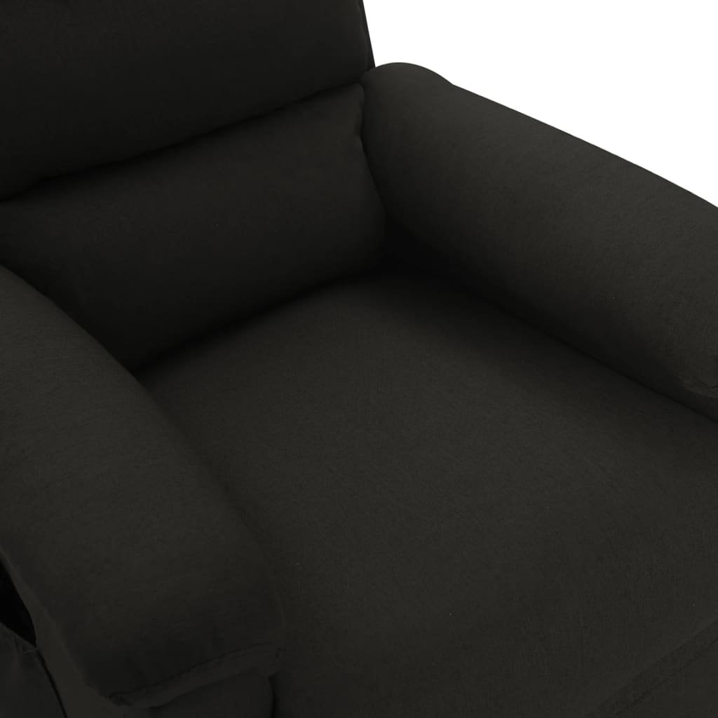 vidaXL Fauteuil de massage Noir Tissu - 9
