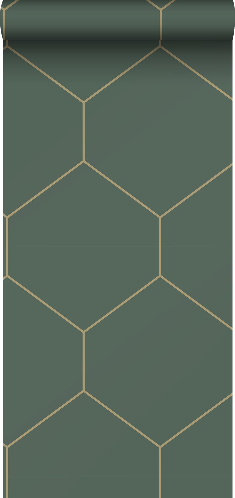 Tapeta klątwa ciemnej zieleniIzłotym - 50 x 900 cm - ESTAHOME