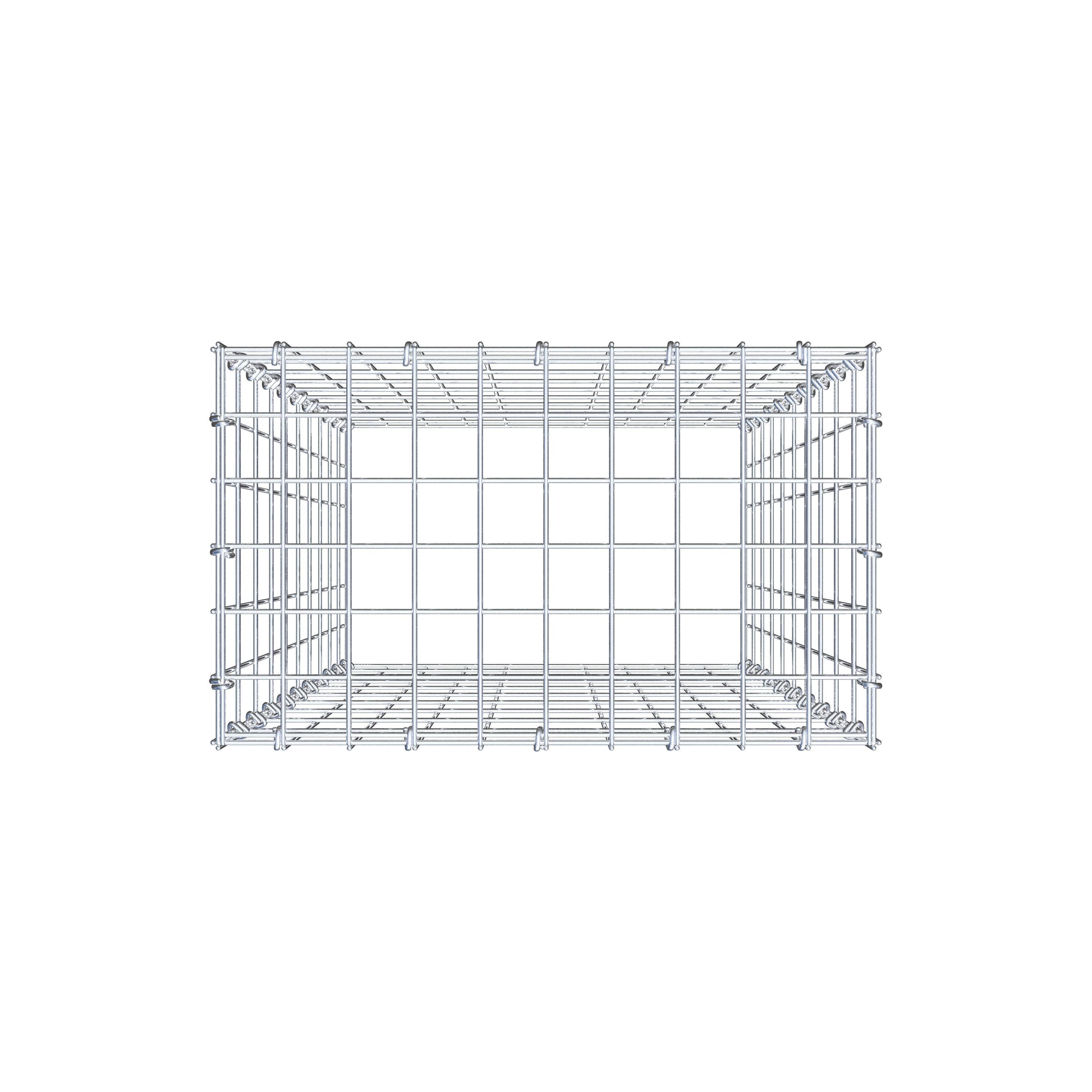Gavión para apilar en acero galvanizado 100x50x30cm (LxAxP), malla 5 x 10cm, Anillo en C, sin rejilla inferior - 5
