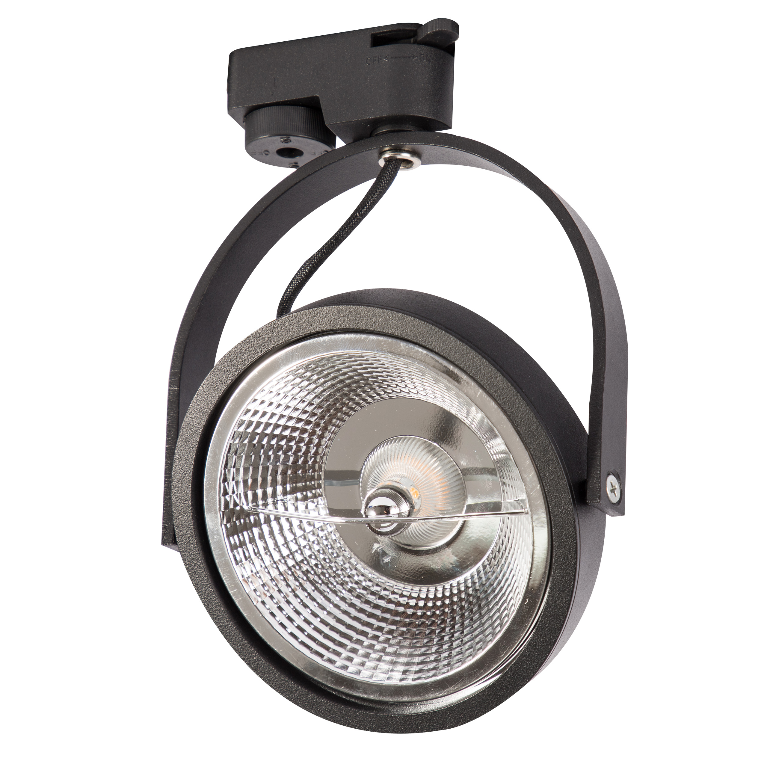 Reflektor szynowy 1-fazowy Leon AR111 GU10 IP20 lampa do szyn spot czarny MasterLED