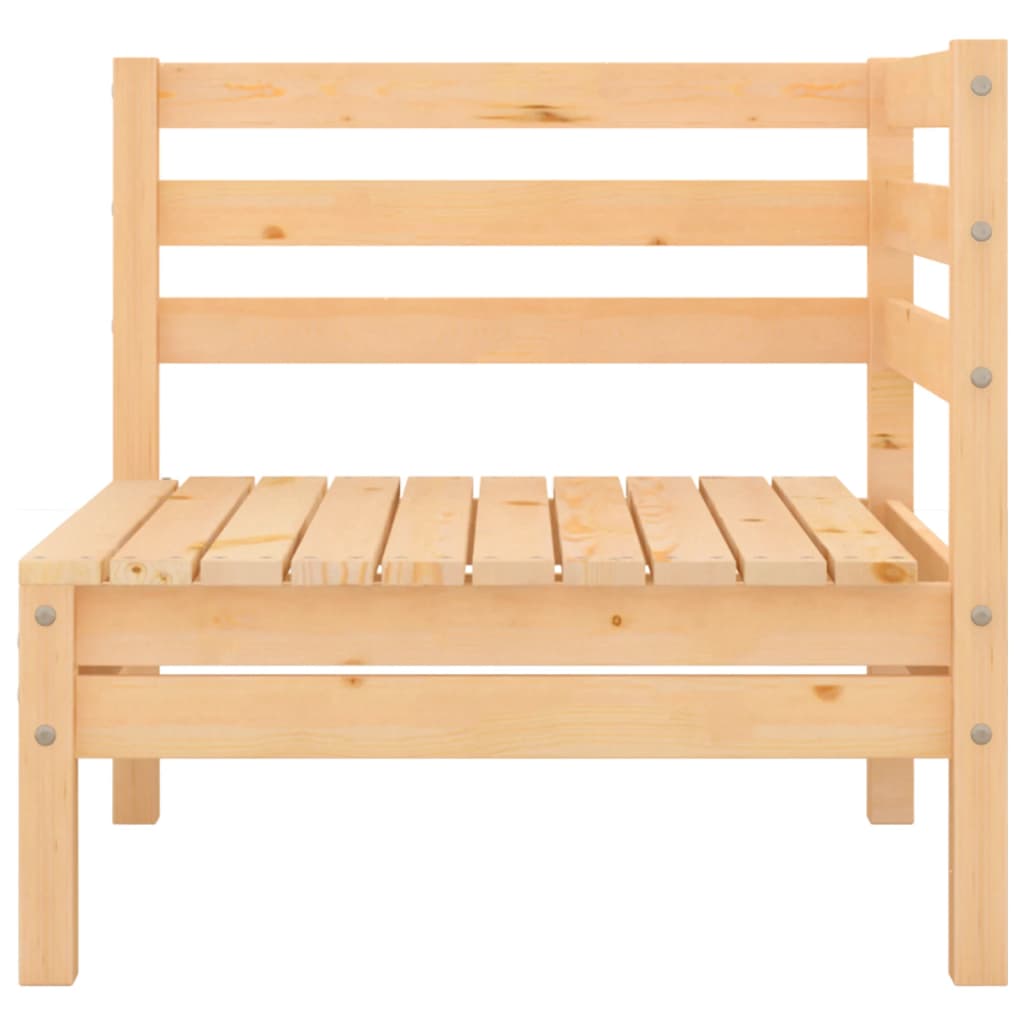 Salon bas de jardin en Bois Marron 7 personnes - 5