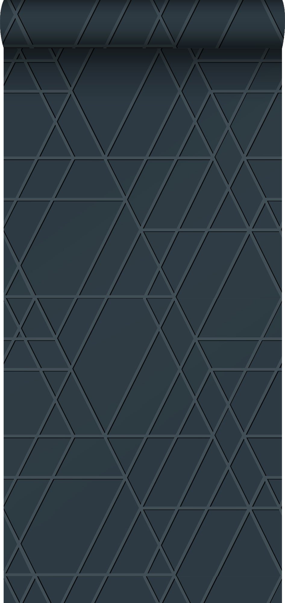 Tapeta graficzny motyw 3D ciemnoniebieskim - 50 x 900 cm - ESTAHOME