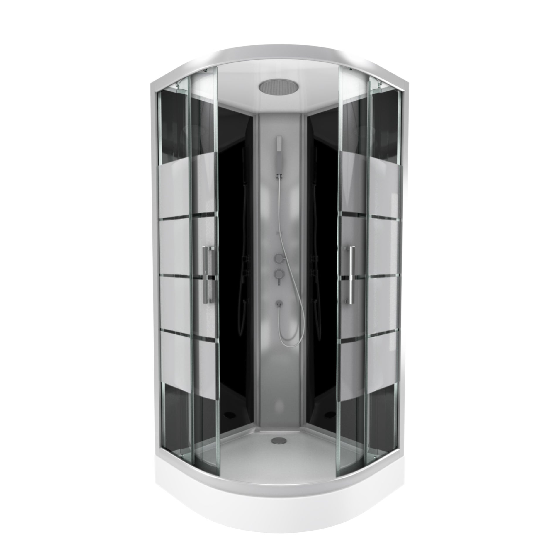 Cabina doccia semplicemente striscia bloccata 1/4 cerchio - 3