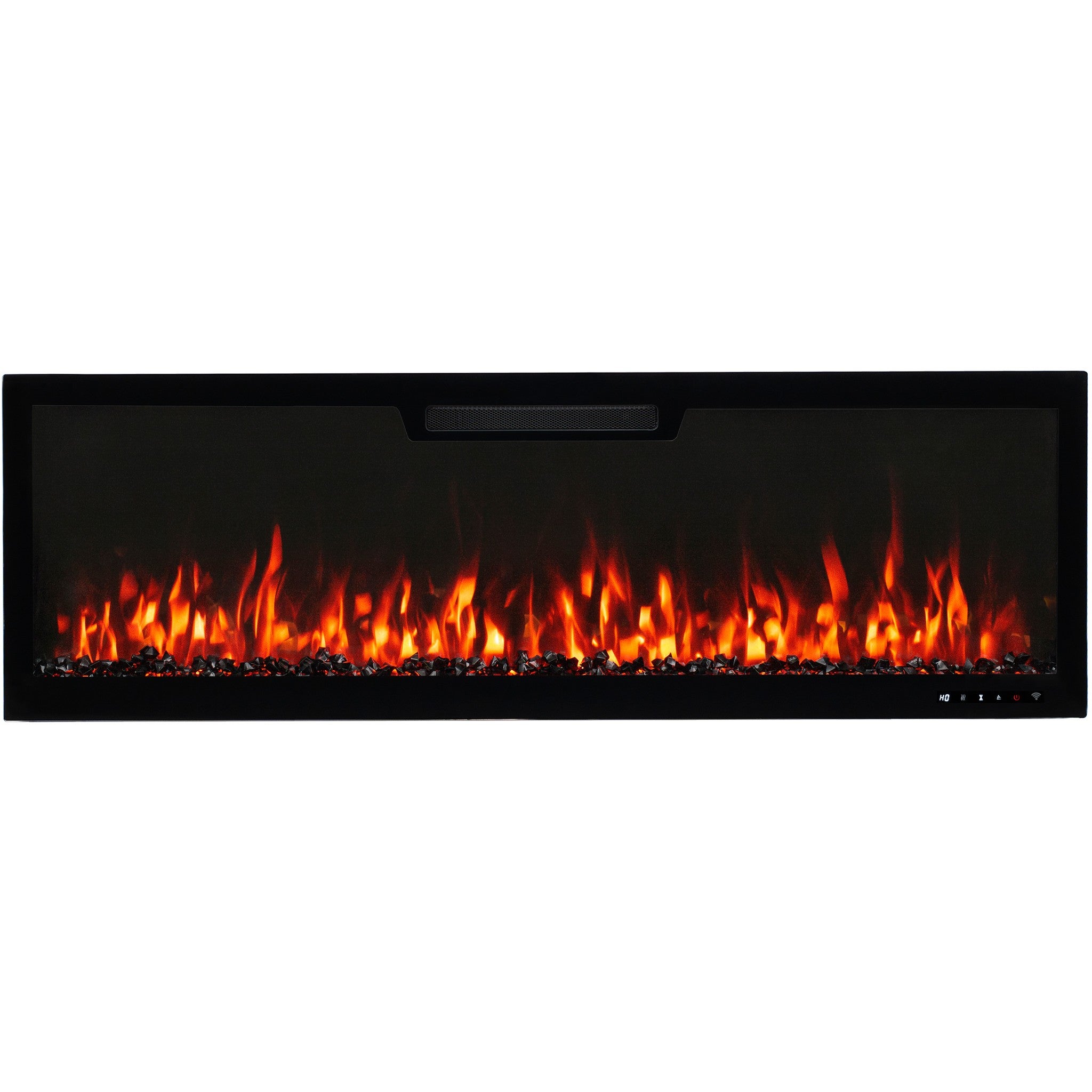 Cheminée électrique AFLAMO Elite 183 - feu premium - murale ou encastrable - 183x46x13 cm - cheminée LED décorative avec chauffage 750/1500 W - 5
