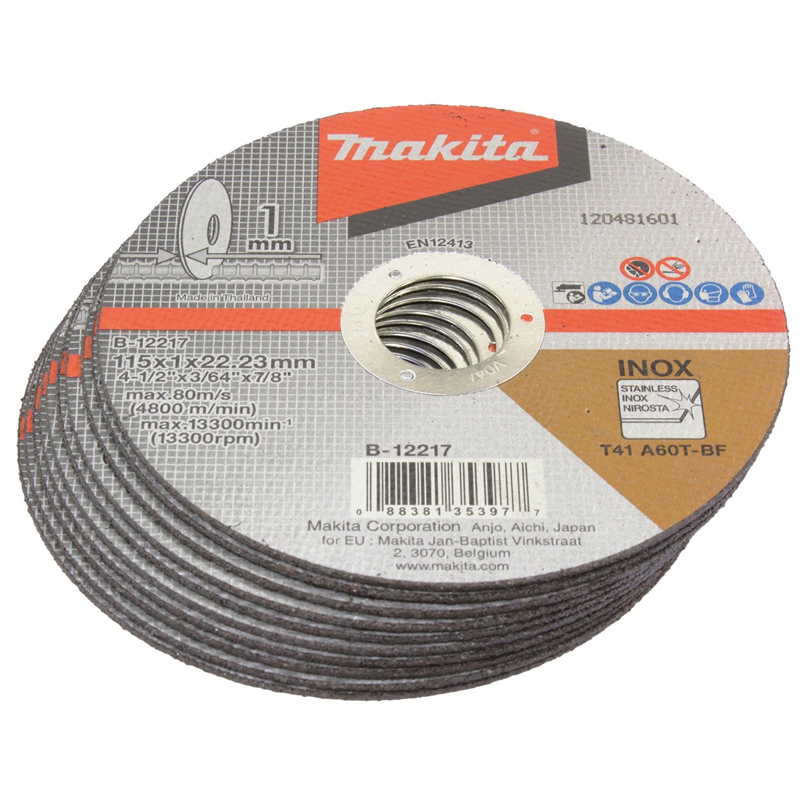 Makita Disque à ébarber, 150 Mm, 10 Pièces, En Aluminium, B De 17669–10
