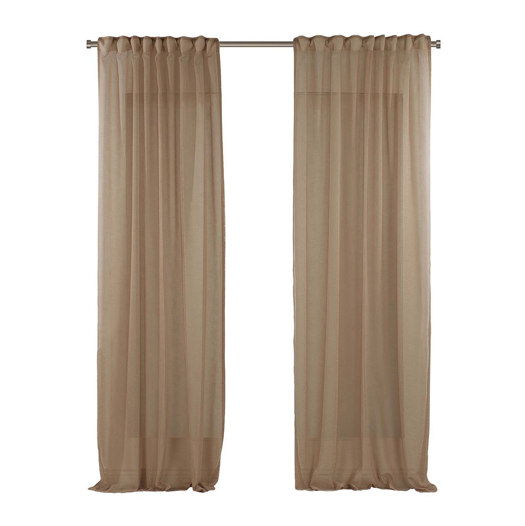 Cortinas Extra Largas Extra Anchas Con Aspecto De Lino Marr N