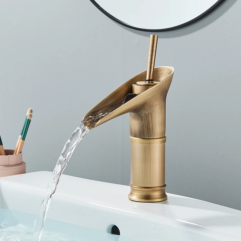 Bateria umywalkowa w kształcie misy, odporna na rozpryskiwanie ciepłej/zimnej wody, złota, 16*5,5*20,5 cm