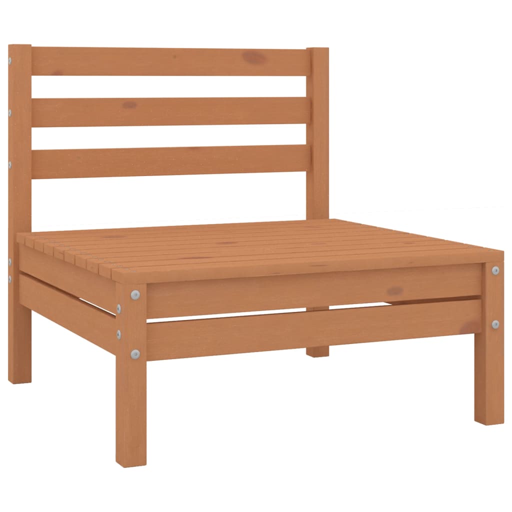 Salon bas de jardin en bois Marron 5 personnes - 6