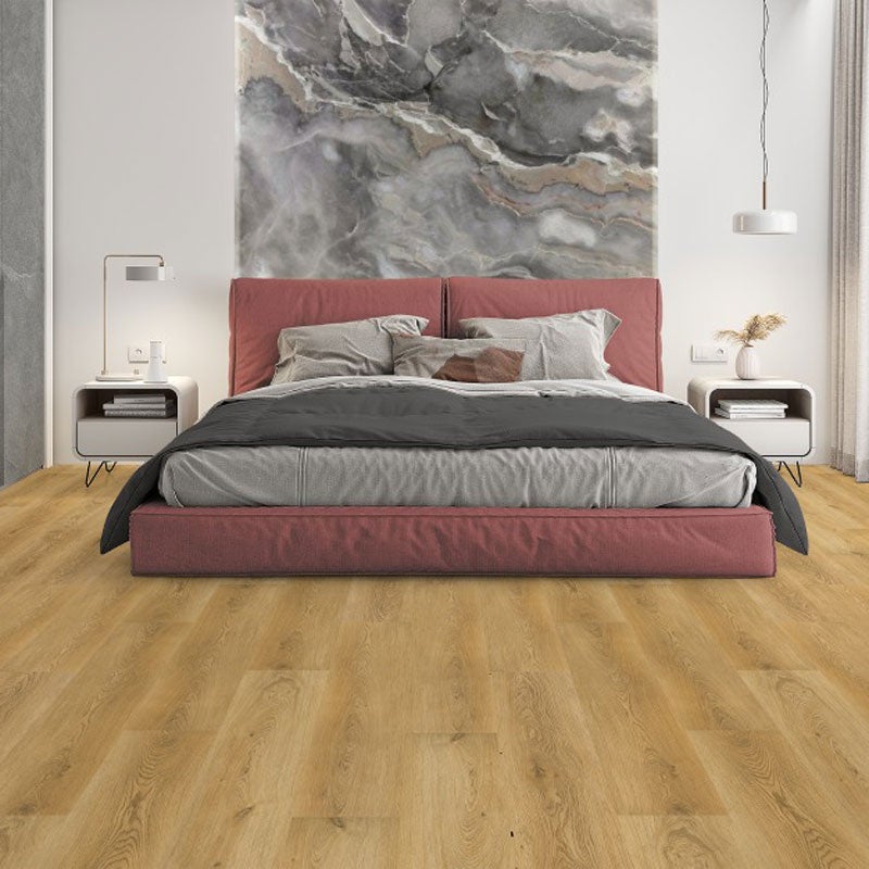 Galaxy  Suelo Vinílico Clic Spc Orion Wide Camel Silence Desing Line , Leroy Merlin