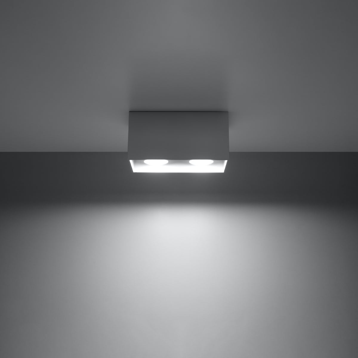 Plafon QUADX MAXI szary LED 3000K - 20x10x10cm Sollux