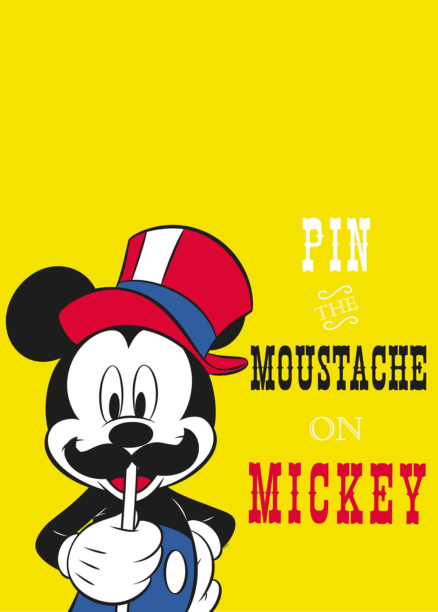 Poster d'art de Komar - Disney Mickey Mouse Moustache - Taille: 50 x 70 cm - 2