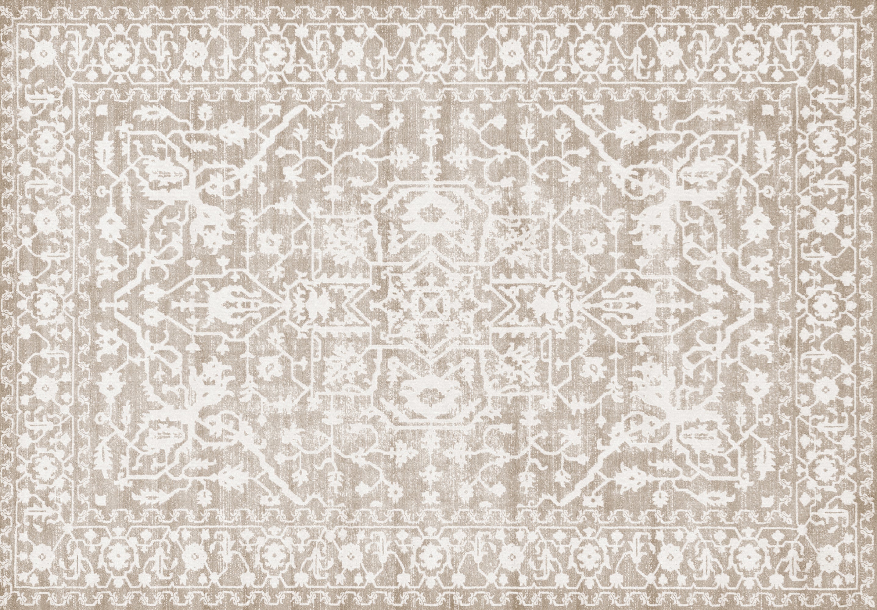 Tappeti in vinile, Sarabi sepia 160x230 cm - PVC stampato, lavabile, ignifugo, per salotto e cucina - 2