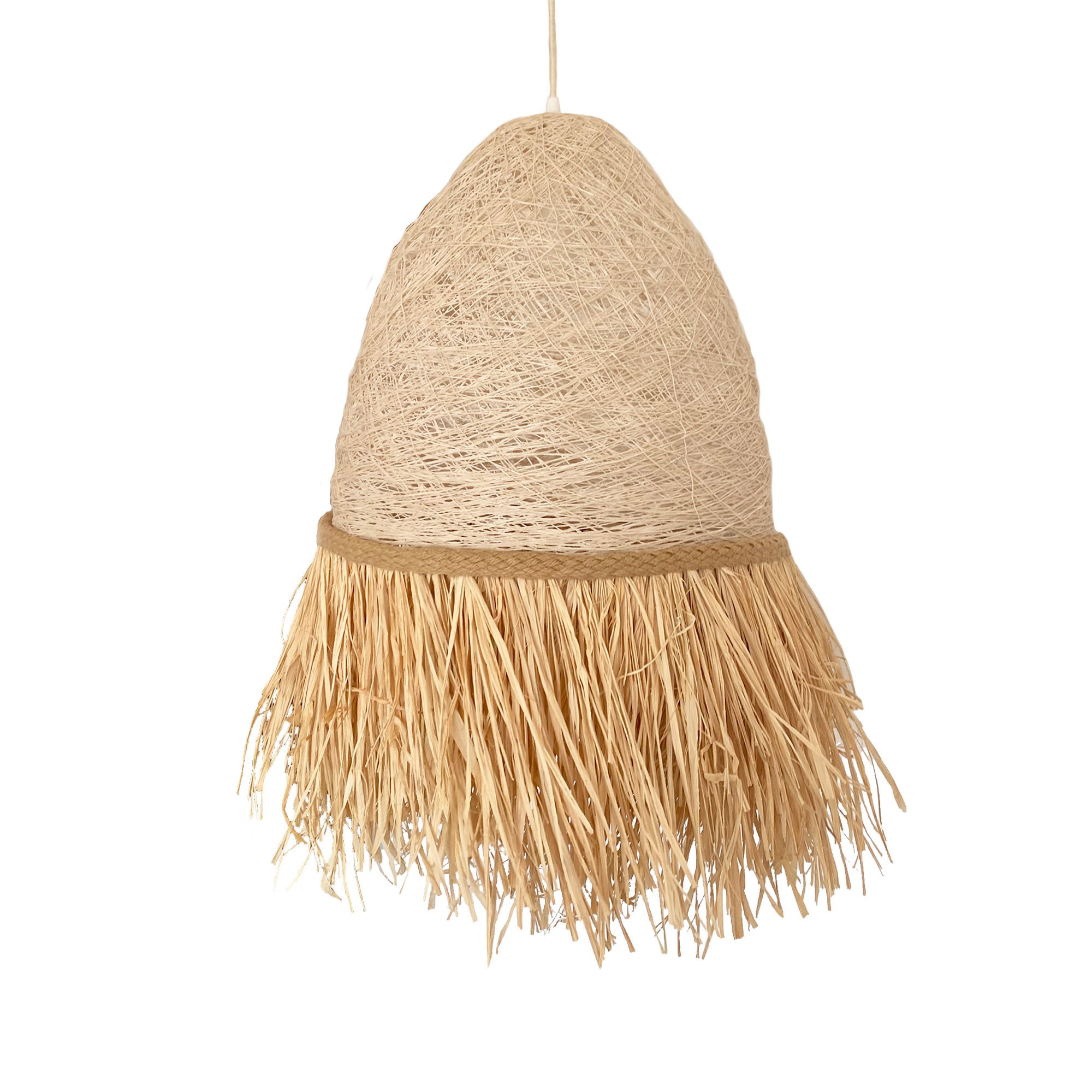 Lámpara de rafia de Techo de Rafia Natural y Fibras Naturales, Estilo ...