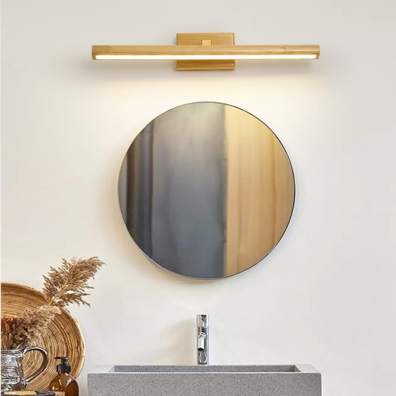 Bextcok aplique de estilo nórdico, aplique regulable para espejo, aplique decorativo de interior (40 cm, luz blanca)