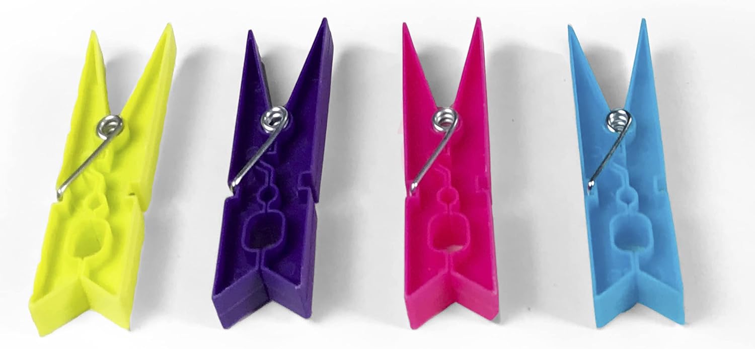 KADAX Confezione da 50 mollette per bucato in plastica resistente, clip