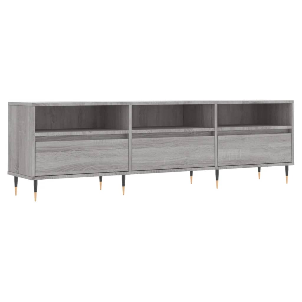 Meuble TV sonoma gris 150x30x44,5 bois d'ingénierie - 2