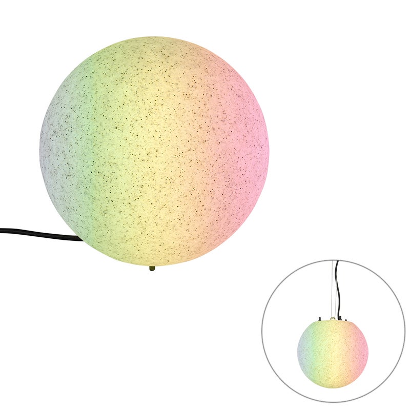 Inteligentna lampa zewnętrzna szara 25 cm IP65 z WiFi A60 - Nura