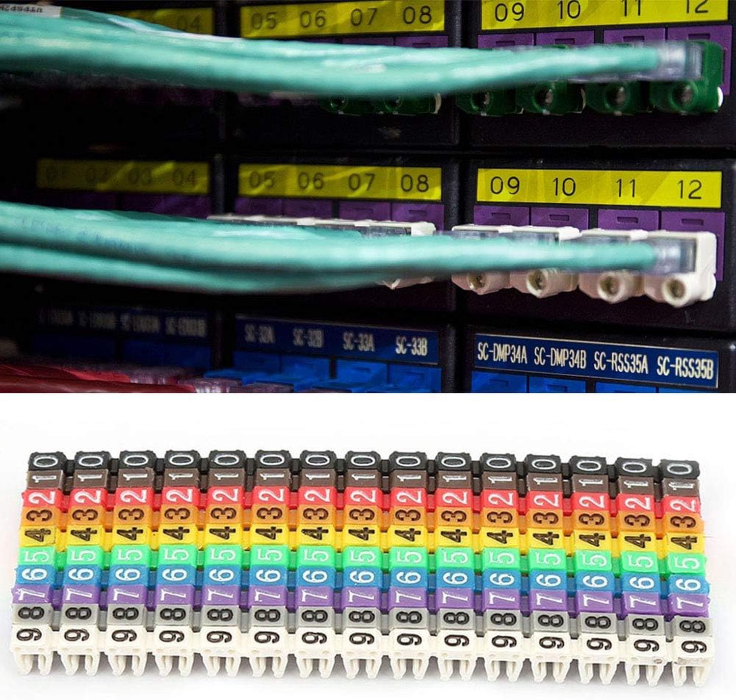 Repere cable, Repere fil electrique, Numéro de fil, reperes cables électriques, Tubes Numérotés Colorés, (150PCS KCM-1.5MM²) - 4
