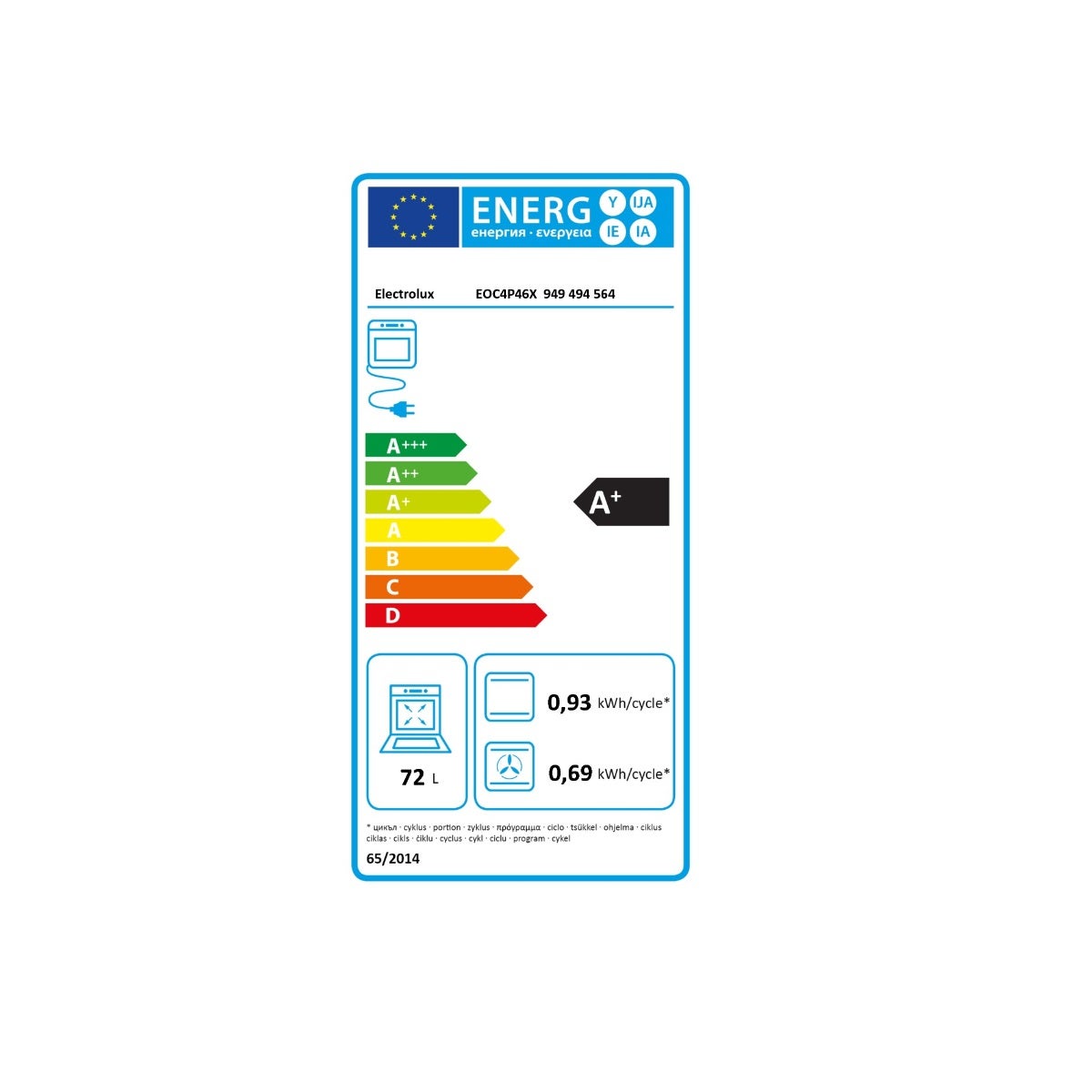 Four intégrable combi vapeur 72l 60cm pyrolyse inox - Electrolux EOC4P46X - 2