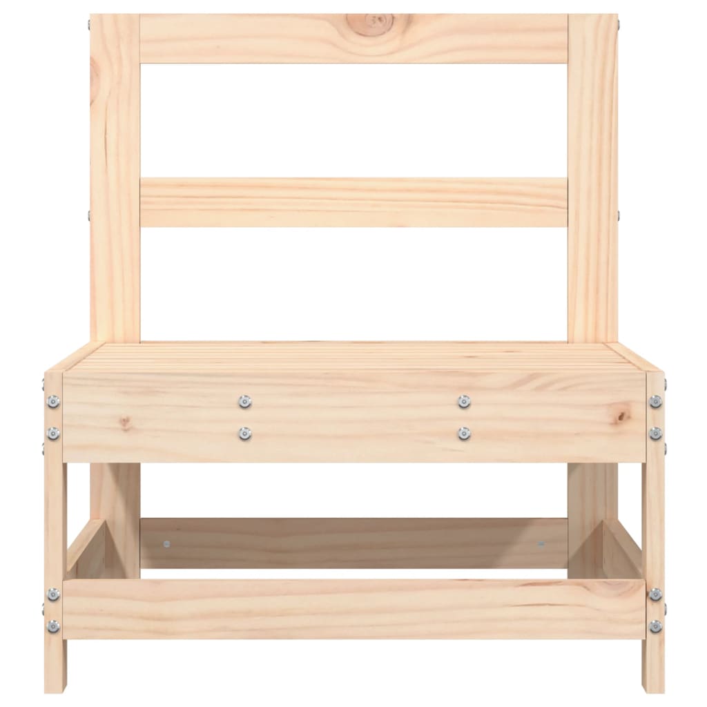 Canapé central de jardin，Canapé d'extérieur，Sofa de jardin bois de pin massif CFW598527 - 3