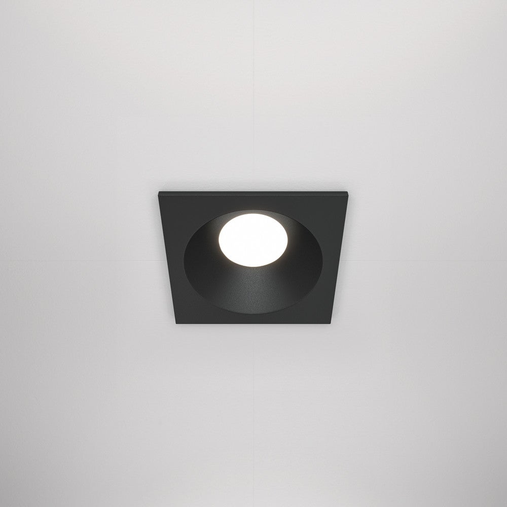 Oprawa sufitowa wpuszczana podtynkowa Zoom czarna 1xGU10x50W kwadratowa IP65 wym: 4,5 x 8,5 x 8,5 cm aluminium Maytoni - 2