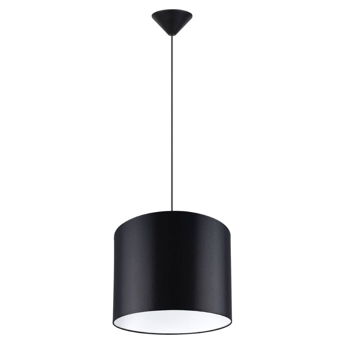 Lampa wisząca Nova czarna 1xE27x15W wym: 88 x 30 x 30 cm tkanina Sollux Lighting