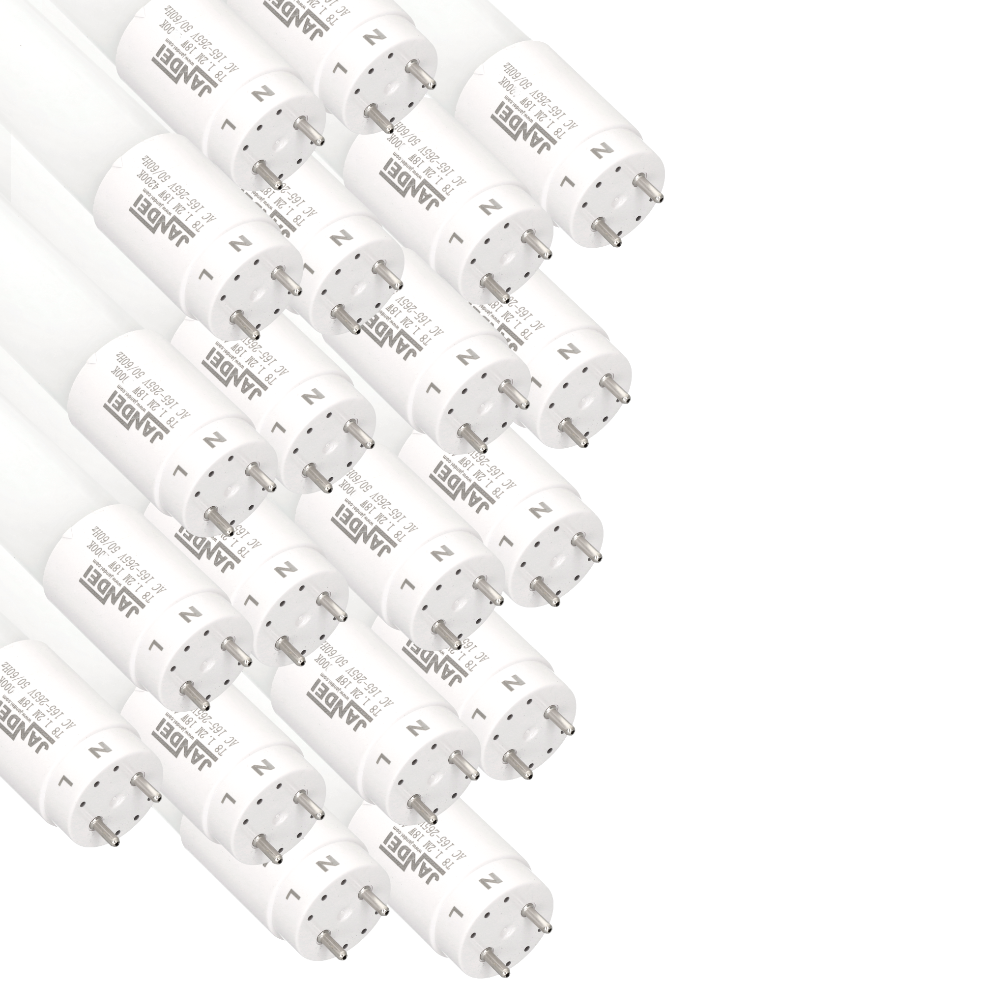 Zestaw 20 świetlówek LED 120cm 18W, barwa biała chłodna 6000K, 2160 lumenów, standardowe złącze T8 G13, zasilacz 1-stronny