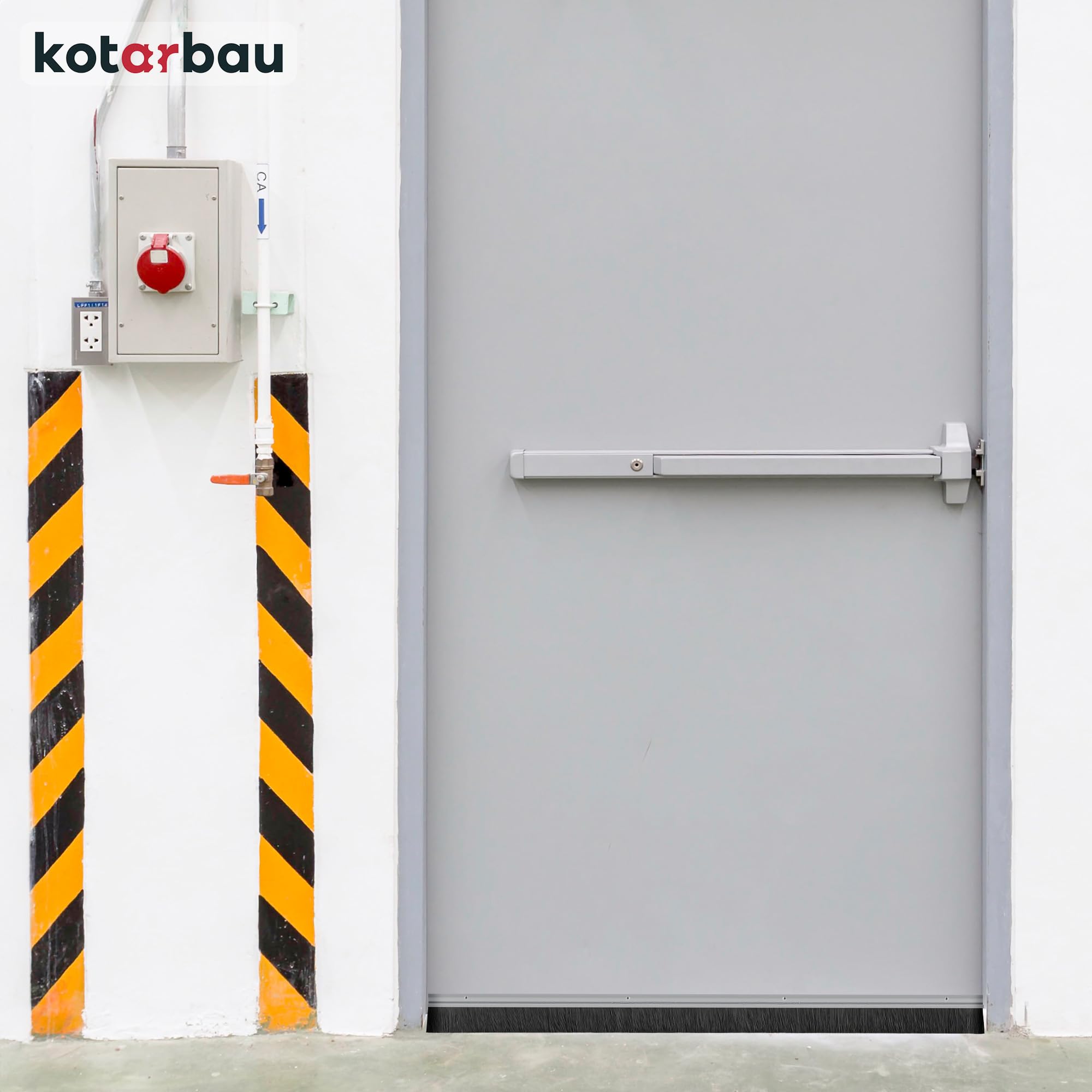 Balai De Porte En Alliage D'aluminium De 100 Cm Avec Brosse