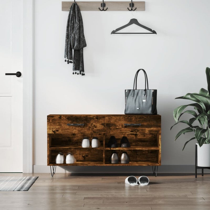vidaXL Comodino Rovere Marrone 40x42x60 cm in Legno Multistrato