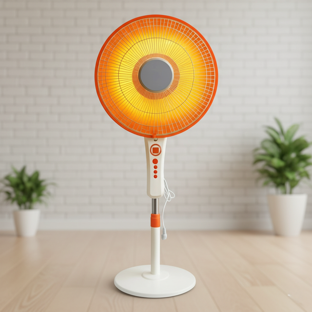 Stufa Elettrica al Carbonio a Parabola 1100W Basso Consumo Riscaldamento Rapido fino a 35 m² Ideale per Ambienti Grandi e Medi