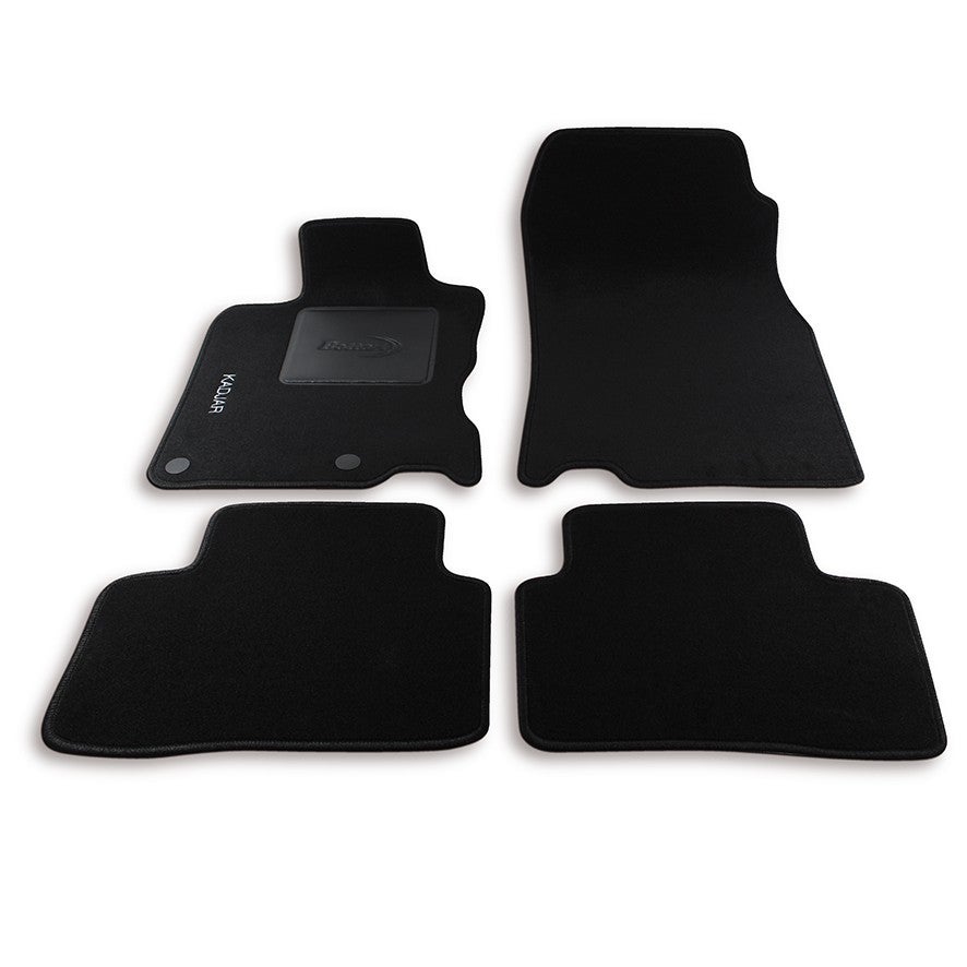 Serie 4 TAPPETI - TAPPETINI in Moquette Neri per DACIA DUSTER 2010->2018-28cm