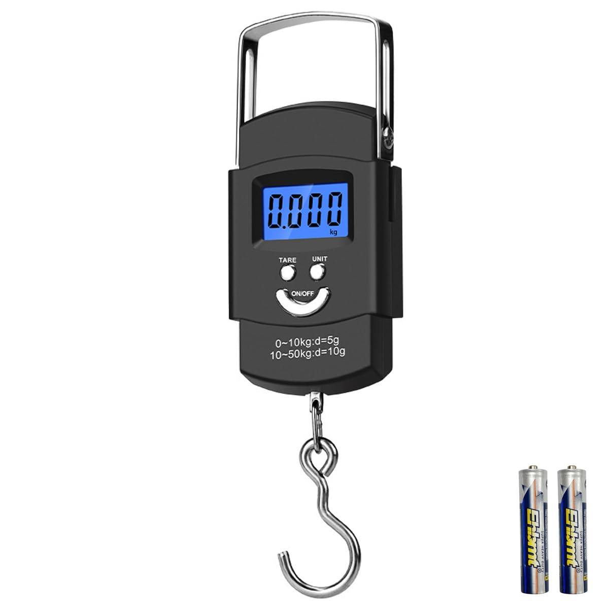 Peson électronique Pêche Pèse-Bagage Electronique Numérique Portable, 50kg/110lb Balance Portable 50kg