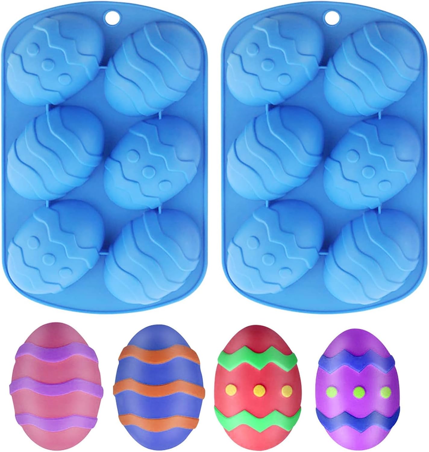 2 silikonowe foremki w kształcie jajka, foremki do czekolady, foremki do ciasta wielkanocnego, forma do pieczenia ciasta, muffinki, prezent wielkanocn