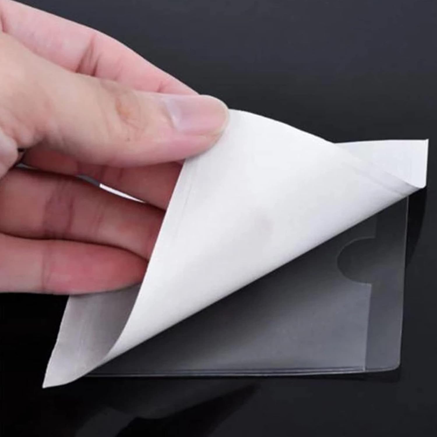 5pcs Parking Ticket Clip Auto, Autocollant Pare Brise, Ticket de Stationnement Pochettes Titulaire de Permis, Pochette Adhésive Transparente - 3